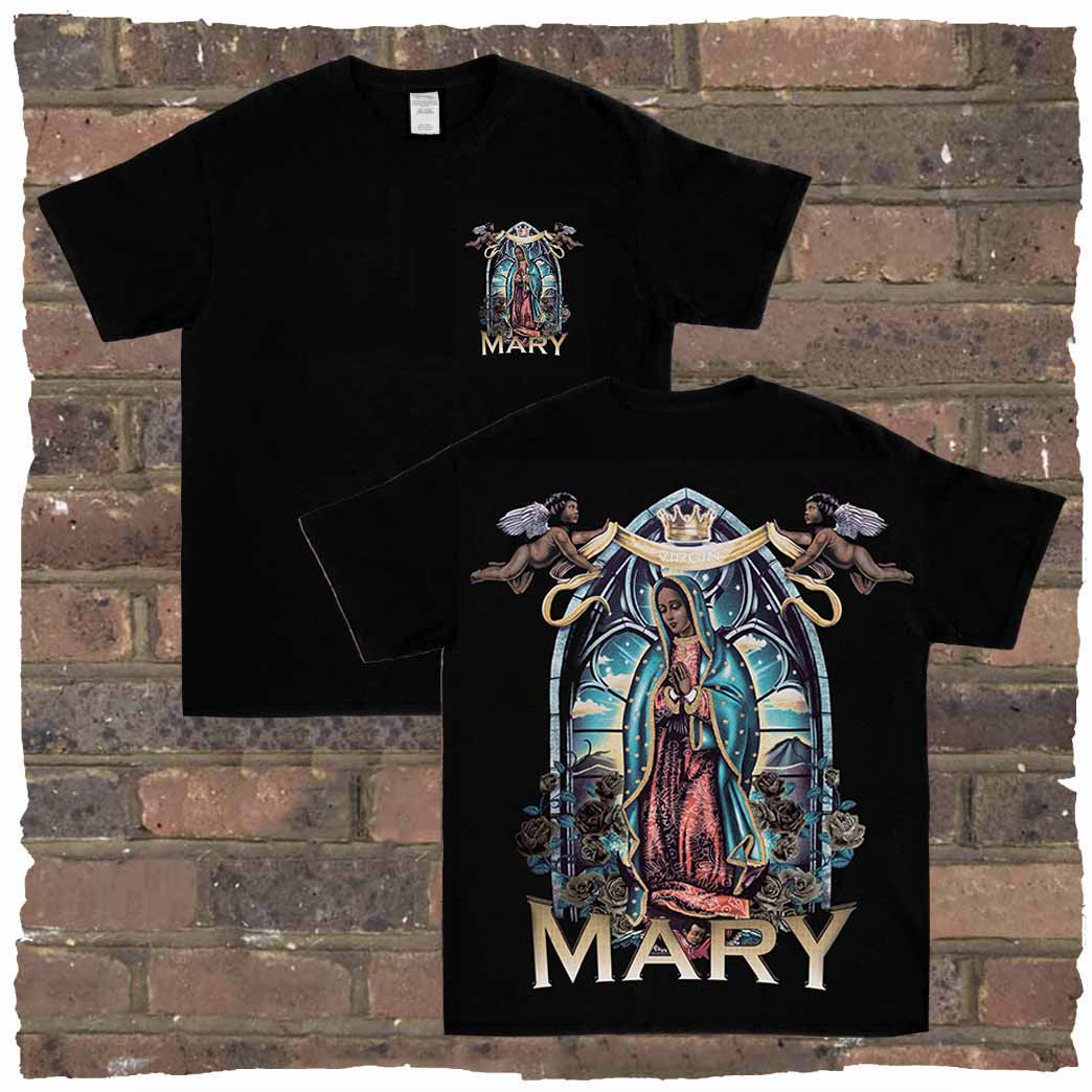 Black Rose Virgin Mary Tee